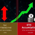 Ethereum sell pressure analysis showing contrasting market forces with blockchain data visualization