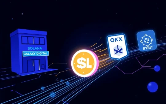Galaxy Digital transfers $16 million in Solana cryptocurrency to Binance, OKX, and Bybit exchanges