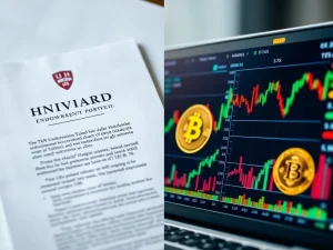 Harvard endowment Bitcoin ETF portfolio shift analysis impacting cryptocurrency markets