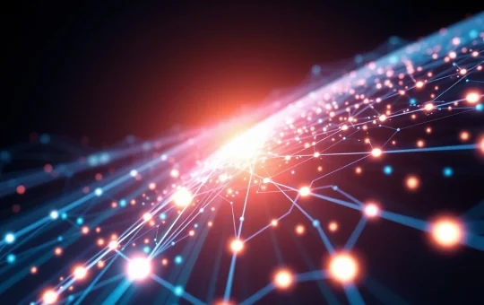 Illustration of high-speed blockchain growth showing increased daily active user migration.