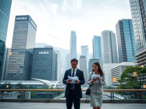 HKMA building in Hong Kong representing stablecoin licensing milestone for digital asset regulation