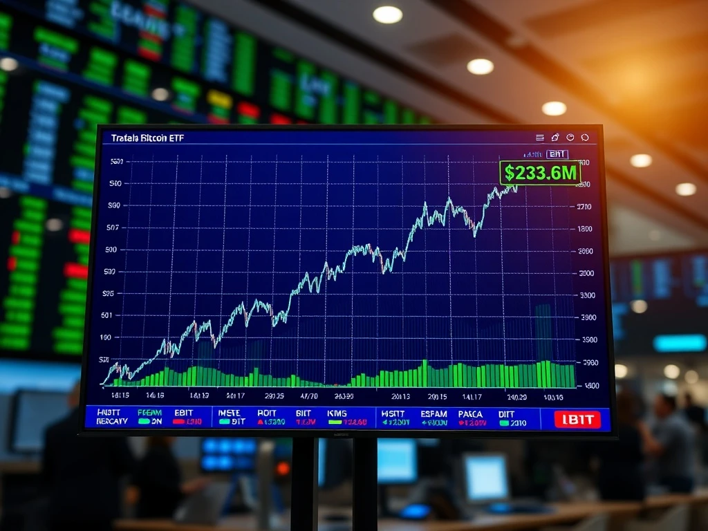 BlackRock's IBIT Bitcoin ETF chart showing dramatic price recovery and significant investor inflows.