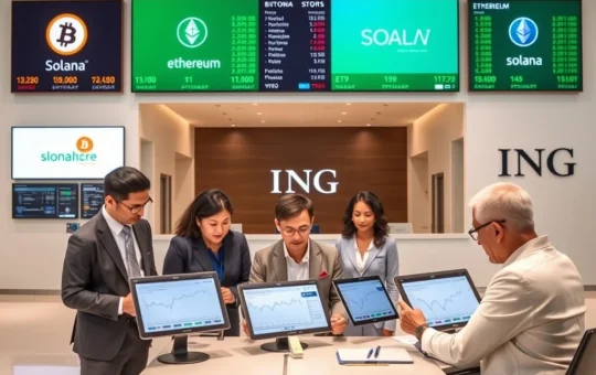 ING Deutschland provides regulated crypto ETN access for Bitcoin, Ethereum, and Solana investments.