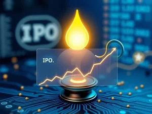 IPO Genie pre-IPO access concept merging blockchain technology with traditional finance for retail investors.