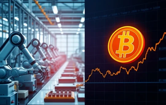 ISM Manufacturing PMI data chart correlation with Bitcoin price movement analysis