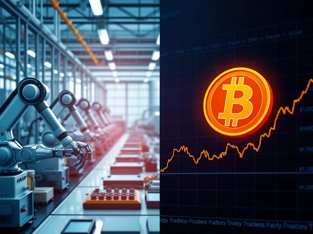 ISM Manufacturing PMI data chart correlation with Bitcoin price movement analysis