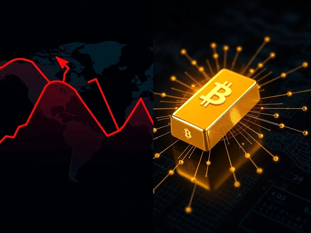 January 2026 cryptocurrency market shift analysis showing Bitcoin decline and tokenized gold growth