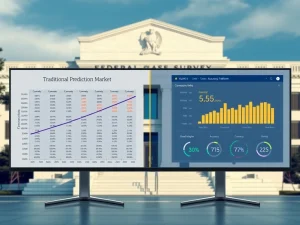 Kalshi rate forecasts comparison showing prediction market accuracy versus Federal Reserve survey data