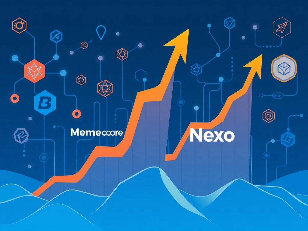 MemeCore and Nexo lead crypto market gains amid utility-driven asset shift