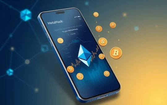 MetaMask wallet interface displaying tokenized stocks and ETFs integration with Ondo Finance for real-world asset trading