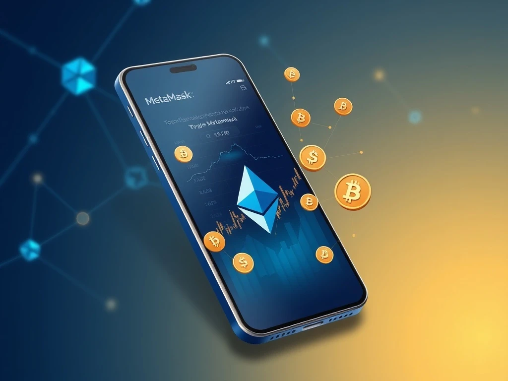 MetaMask wallet interface displaying tokenized stocks and ETFs integration with Ondo Finance for real-world asset trading