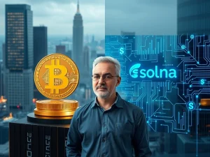 Michael Saylor's vision for Solana powering digital credit and Bitcoin as digital capital foundation.