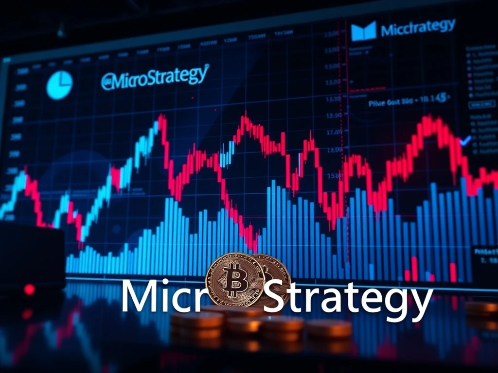 MicroStrategy Bitcoin holdings showing unrealized loss as BTC price declines below purchase average