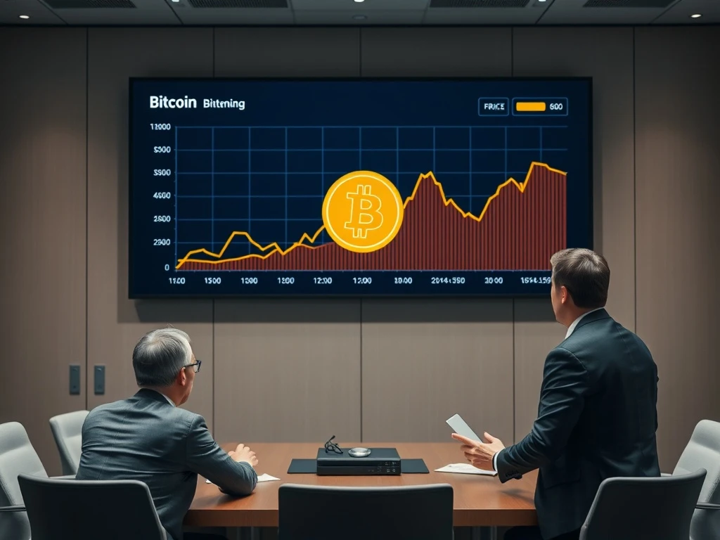 Morgan Stanley and Phong Le discuss long-term Bitcoin strategy and corporate treasury planning in a boardroom.