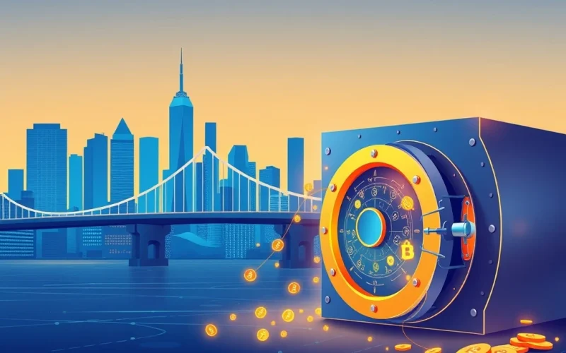 Illustration of the instant redemption backstop bridging traditional finance and blockchain liquidity for tokenized real-world assets.