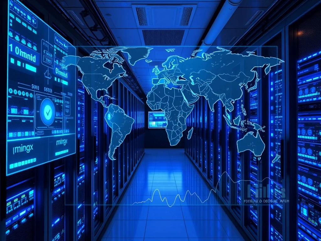 Neopool cryptocurrency mining pool infrastructure and global network operations visualization