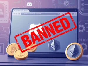OpenClaw Discord server bans cryptocurrency discussion and Bitcoin mentions in community channels