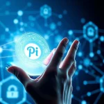Pi Network palm print authentication technology securing cryptocurrency transactions on mobile devices