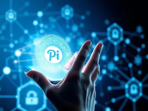 Pi Network palm print authentication technology securing cryptocurrency transactions on mobile devices