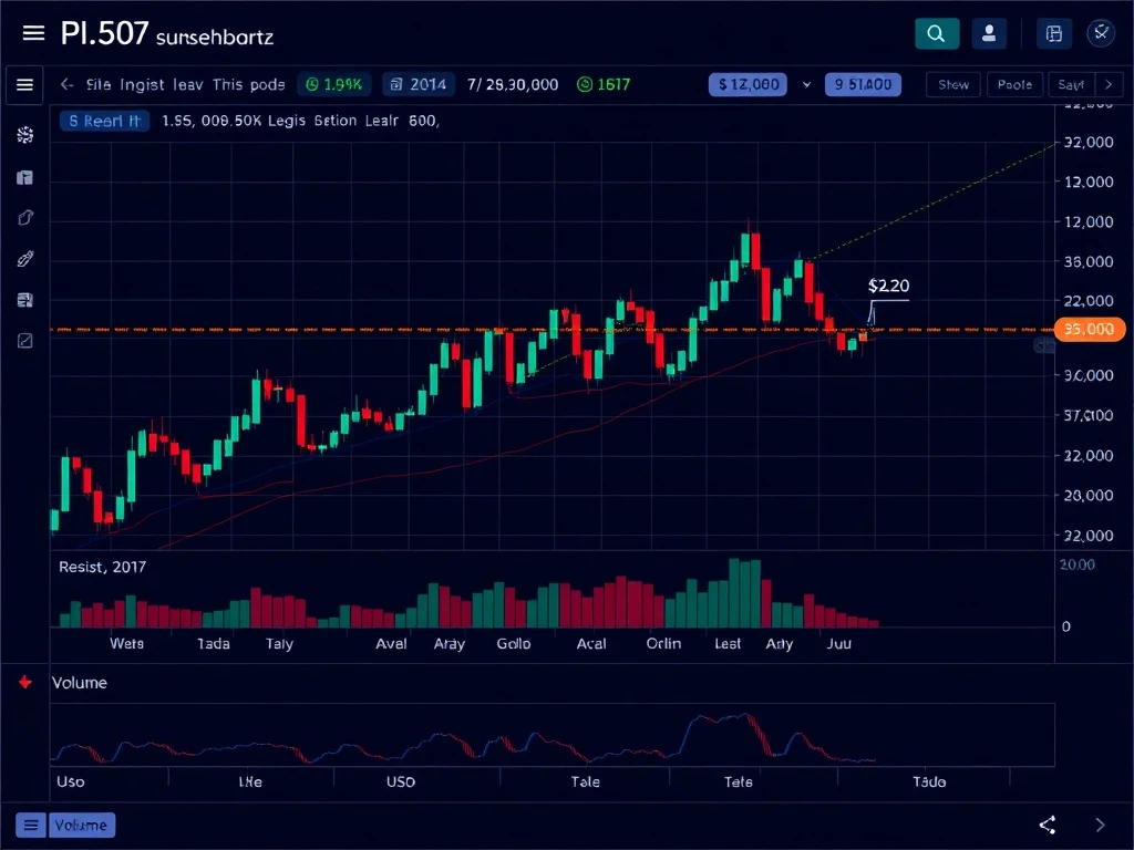 Pi Network price chart showing rejection at key supply zones with technical indicators