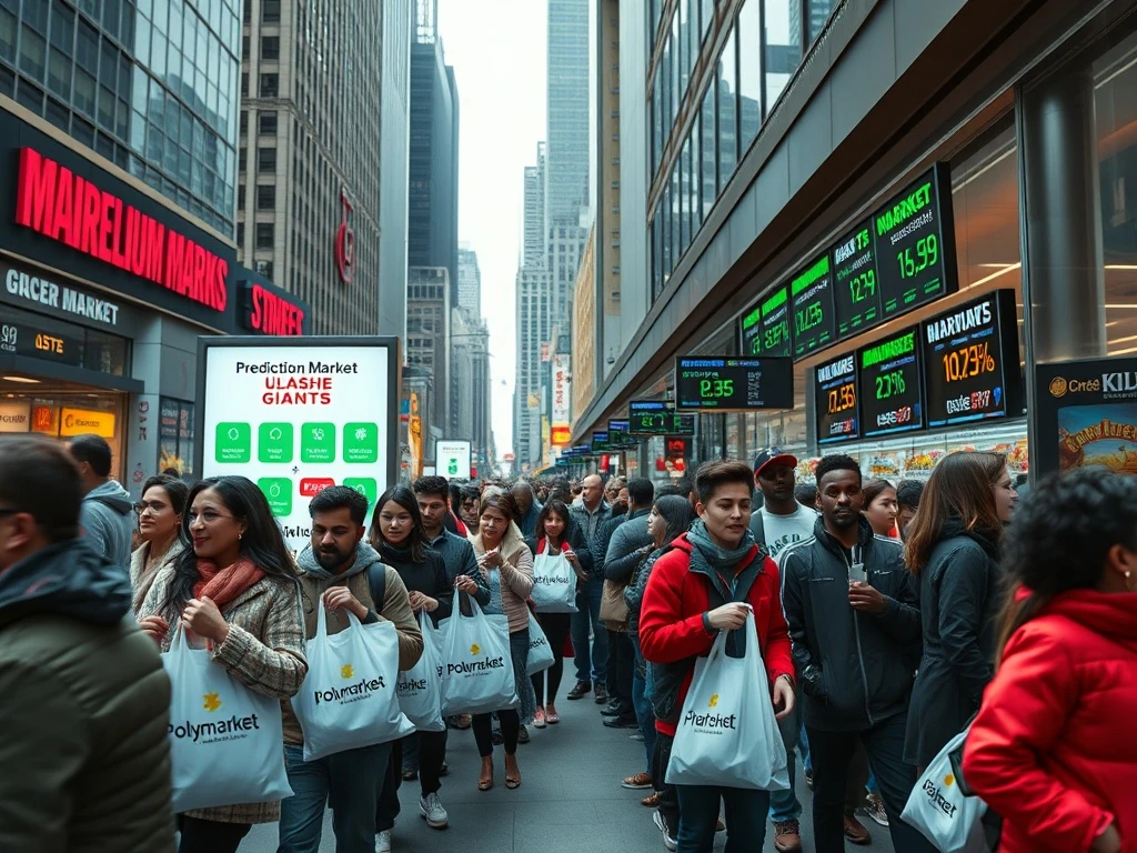 Polymarket and Kalshi prediction market grocery giveaway clash in New York City