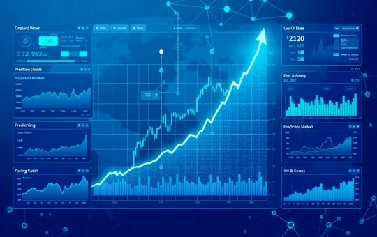 Prediction market volume reaches $12 billion record with blockchain fee analysis dashboard