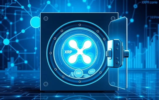 Ripple's XRP escrow lockup mechanism securing 400 million tokens for strategic reserve management