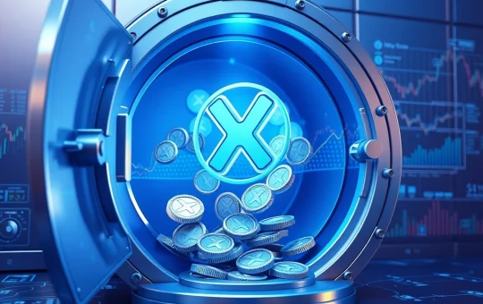 Ripple's XRP escrow unlock strategy and cryptocurrency market impact visualization