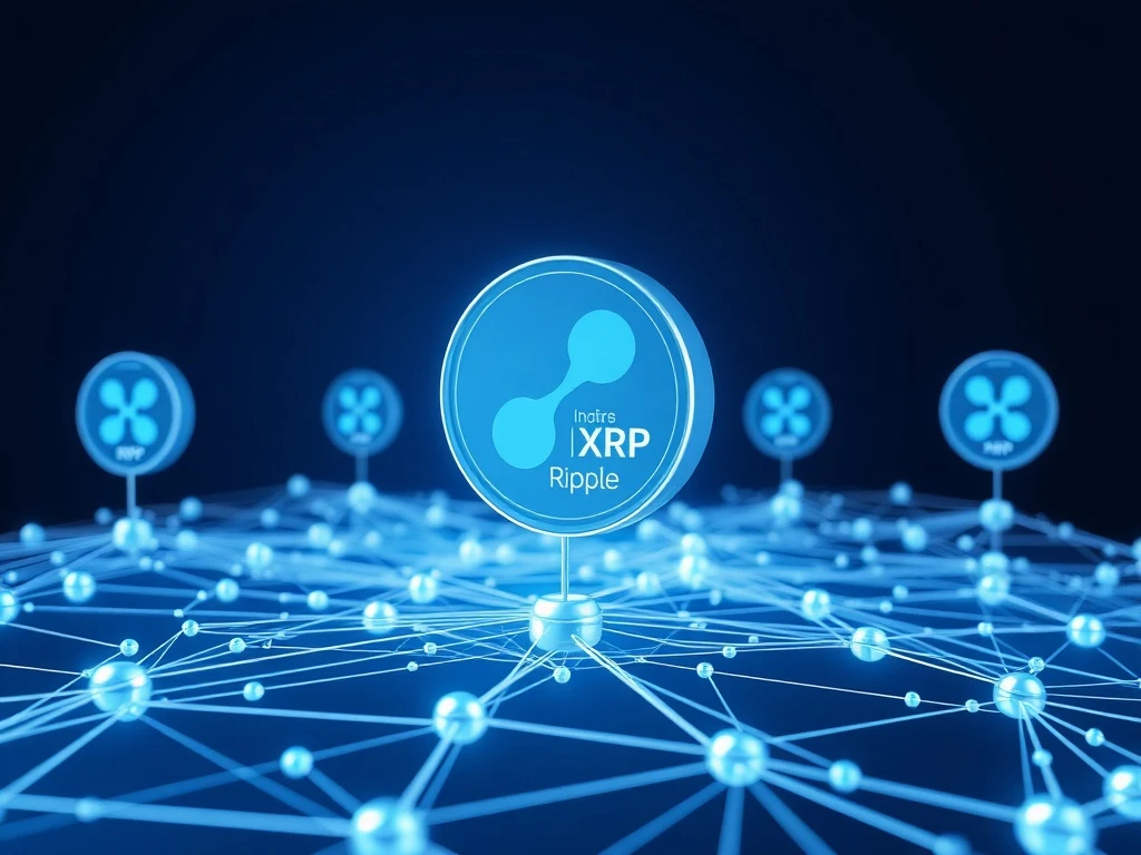 Diagram illustrating the decentralized and uncontrollable nature of the Ripple XRP Ledger network.