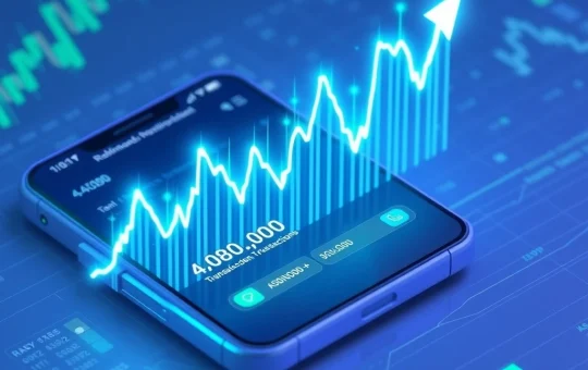 Robinhood Chain layer-2 testnet processes 4 million transactions, highlighting blockchain network growth.