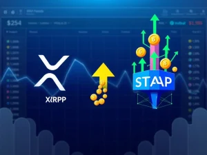 Conceptual visualization of capital rotating from XRP to the Digitap TAP presale token.
