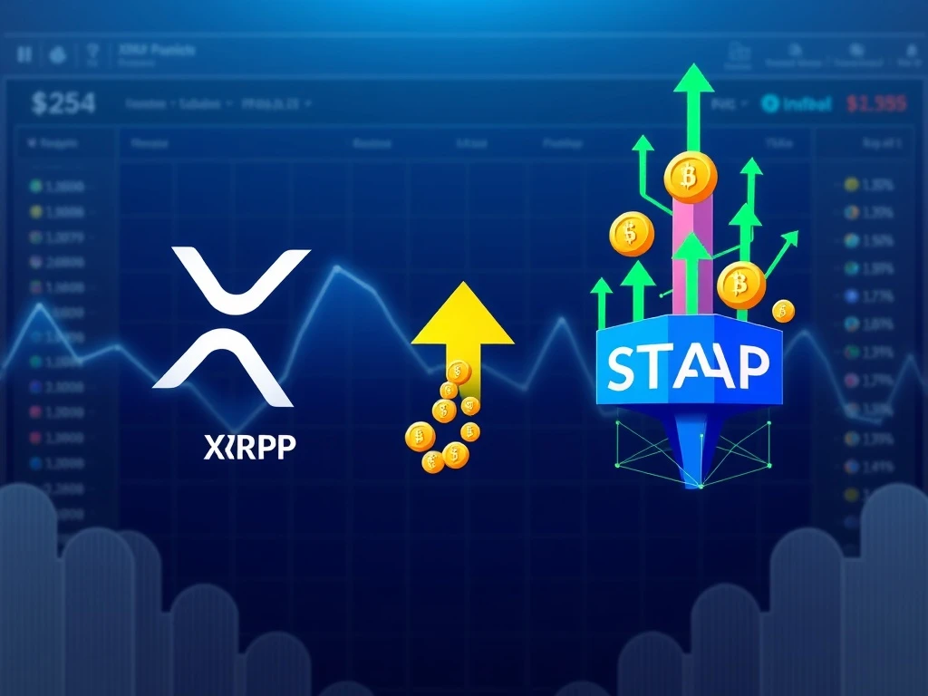 Conceptual visualization of capital rotating from XRP to the Digitap TAP presale token.