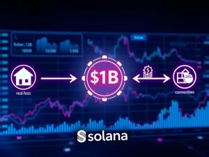 Solana blockchain achieves $1 billion milestone for tokenized real-world assets with instant redemption technology.