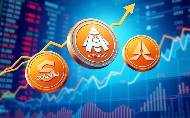 Analysis of Solana news today and APEMARS presale within the top crypto coins market for 2025.