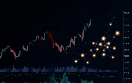 Solana price chart analysis showing bearish trend with blockchain network activity metrics overlay