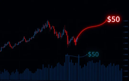 Solana price chart breaking critical support trendline, signaling potential market correction.