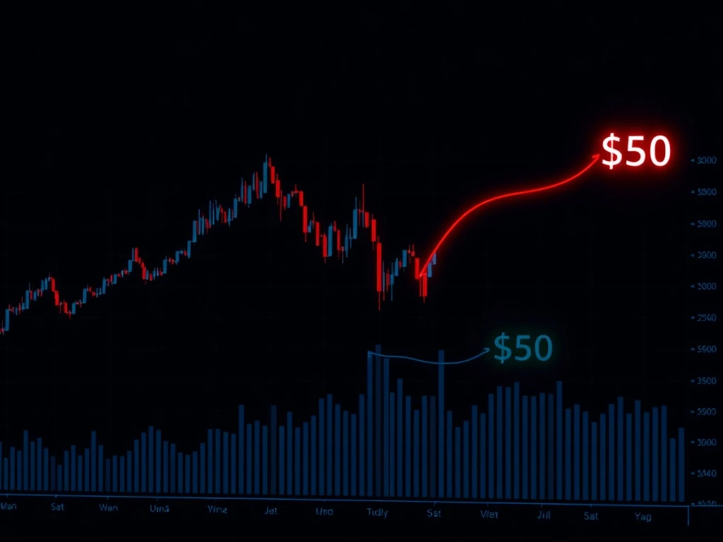 Solana price chart breaking critical support trendline, signaling potential market correction.
