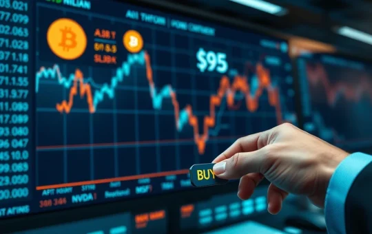 Analysis of Solana price dropping to $95 amid a broad market sell-off of Bitcoin and AI stocks.