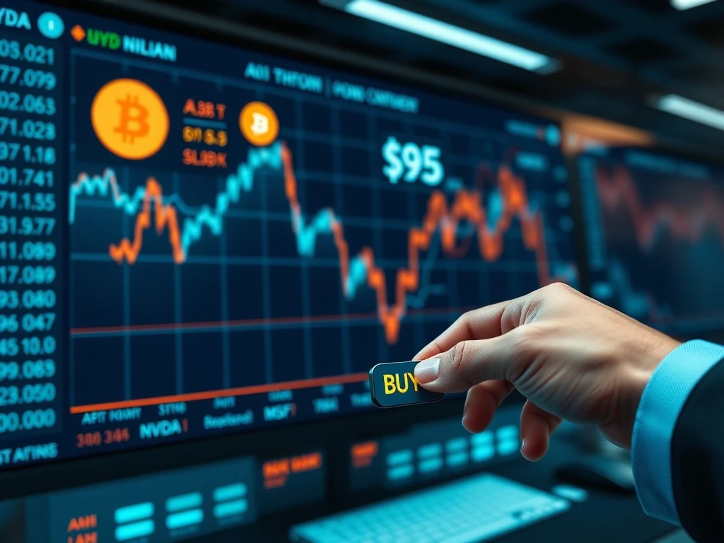 Analysis of Solana price dropping to $95 amid a broad market sell-off of Bitcoin and AI stocks.