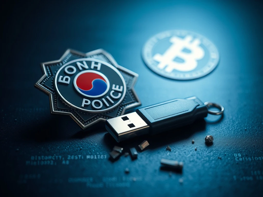 South Korean police Bitcoin custody failure with seized digital assets security breach
