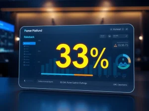 Spartans.com CashRake platform interface showing 33% rakeback edge visualization for online gaming