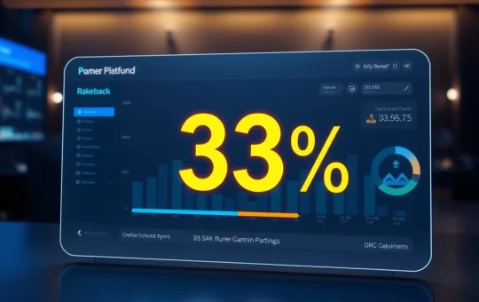 Spartans.com CashRake platform interface showing 33% rakeback edge visualization for online gaming
