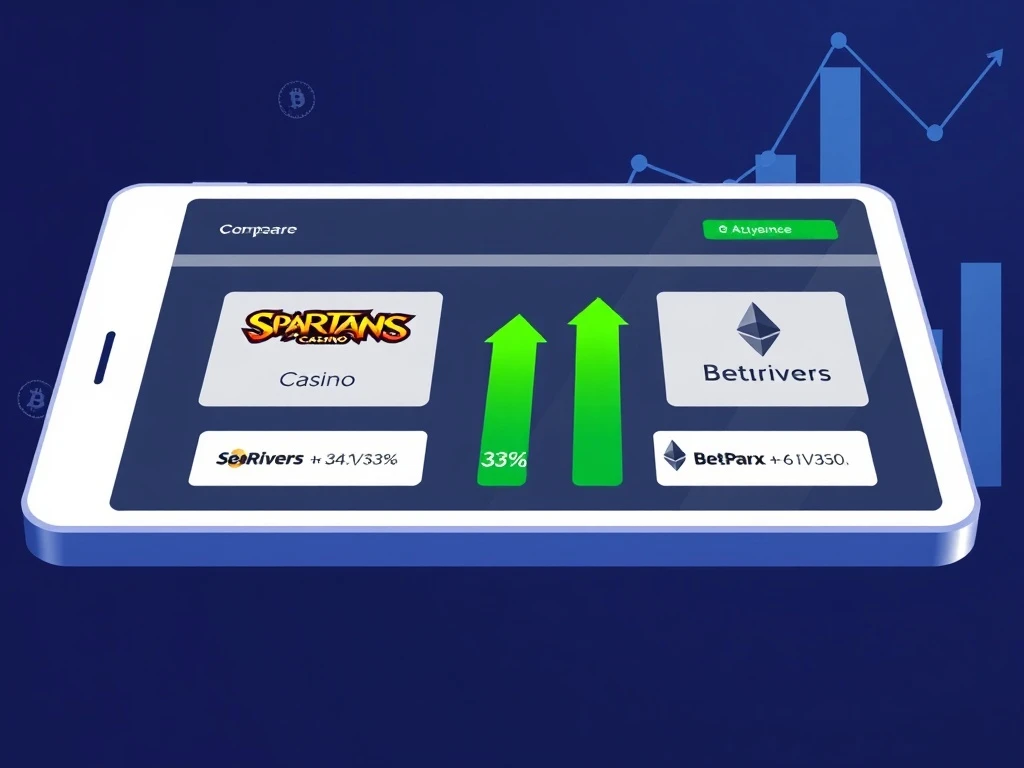 Spartans Casino rakeback offer comparison outperforming BetRivers and BetParx for crypto players