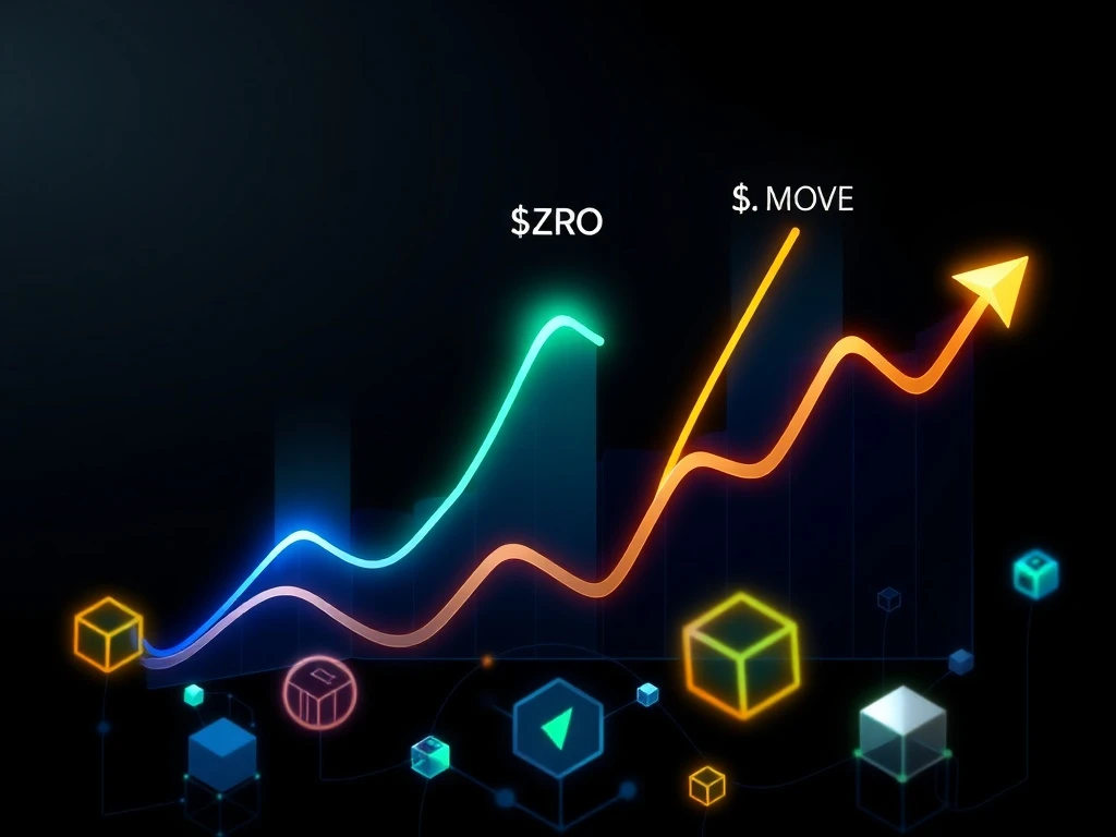 Weekly crypto investment volume analysis showing $SUI and $ZRO leading capital flows