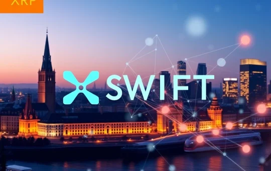 SWIFT blockchain integration with XRP technology for global payment systems at Sibos 2025 conference