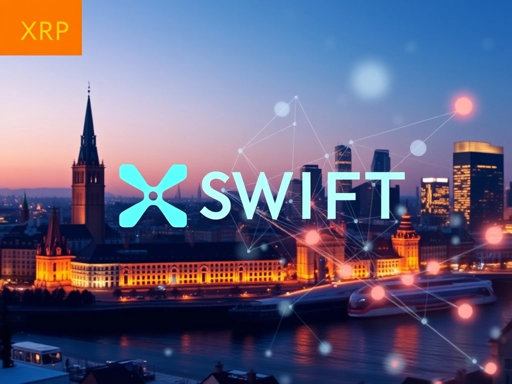 SWIFT blockchain integration with XRP technology for global payment systems at Sibos 2025 conference