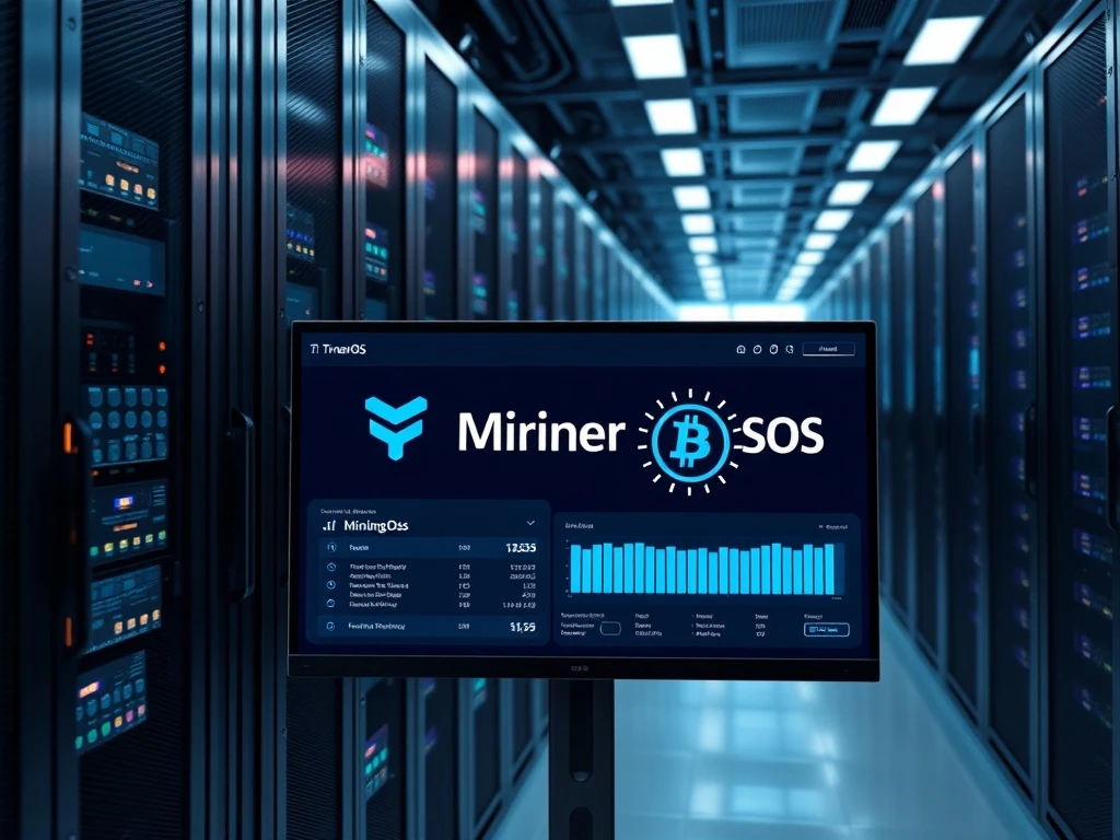 Tether's open-source MiningOS interface managing a professional Bitcoin mining operation.