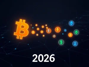 Conceptual visualization of tokenized Bitcoin bridging multiple blockchain networks for enhanced utility.