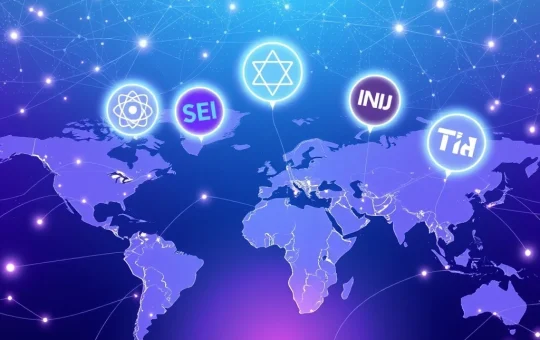 Top DeFi staking platforms in the Cosmos ecosystem showing interconnected blockchain networks