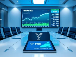 Tron Inc corporate strategy for TRX token accumulation and $1B treasury target analysis